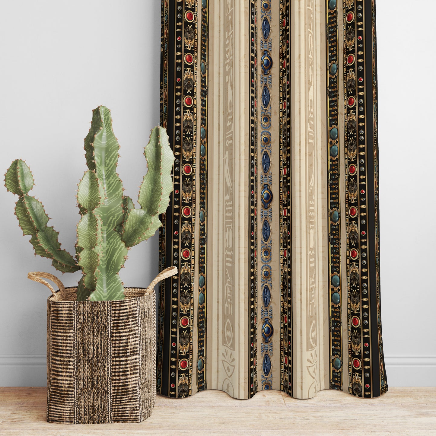 Cortinas SET 2 PIEZAS "Jili" • 20% | 50% | 80% de apagón • conjunto romántico de diseño marino