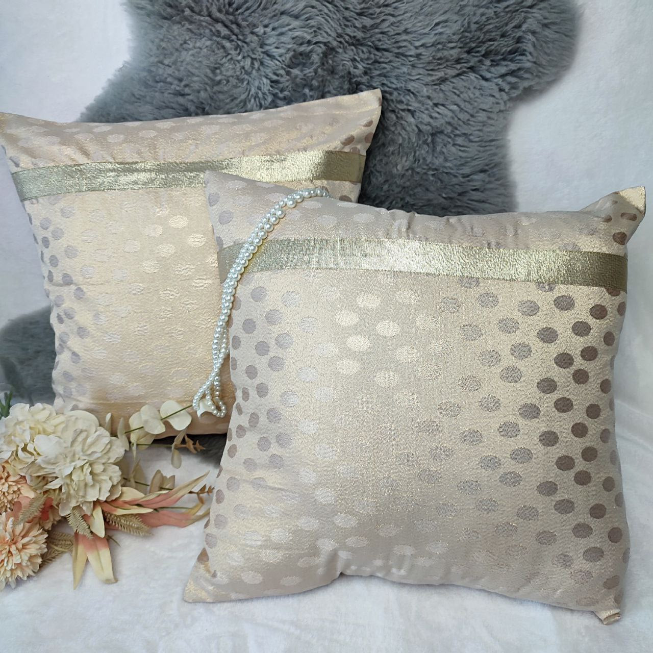 Lujoso juego de almohadas de seda artesanales: pura elegancia en 100 % seda morera, 43 x 43 cm (juego de 2)