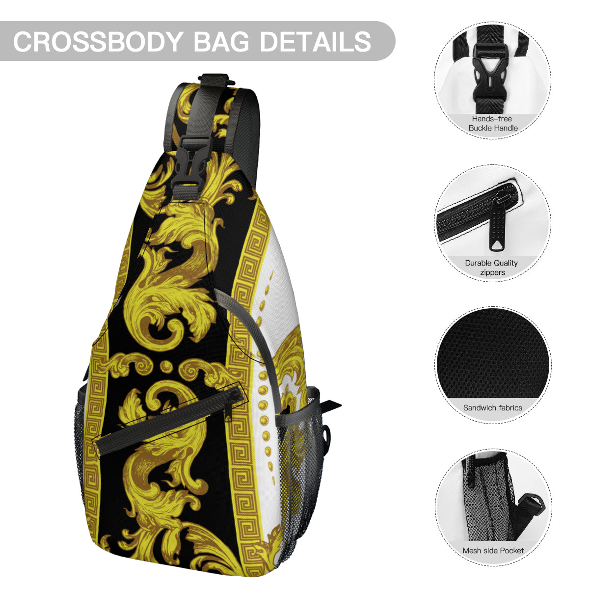 Men's Casual Cross Front Chest Bag| Polyester