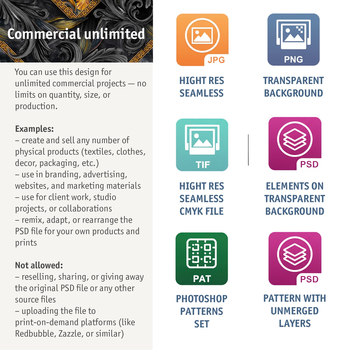 Golden Iris Geomuse — Luxury Seamless Pattern for Wallpaper, Textile & Apparel | Hand-painted Premium Design