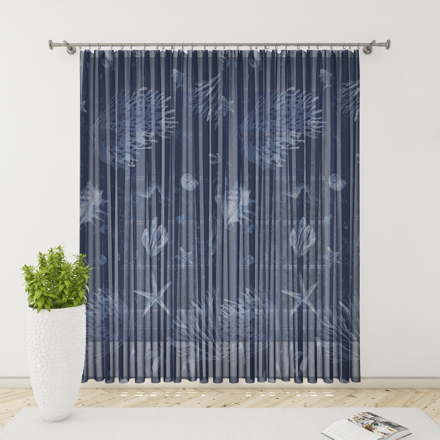 Curtains 2 PCS SET "Jili" • 20% | 50% | 80% blackout • romantic sea design set