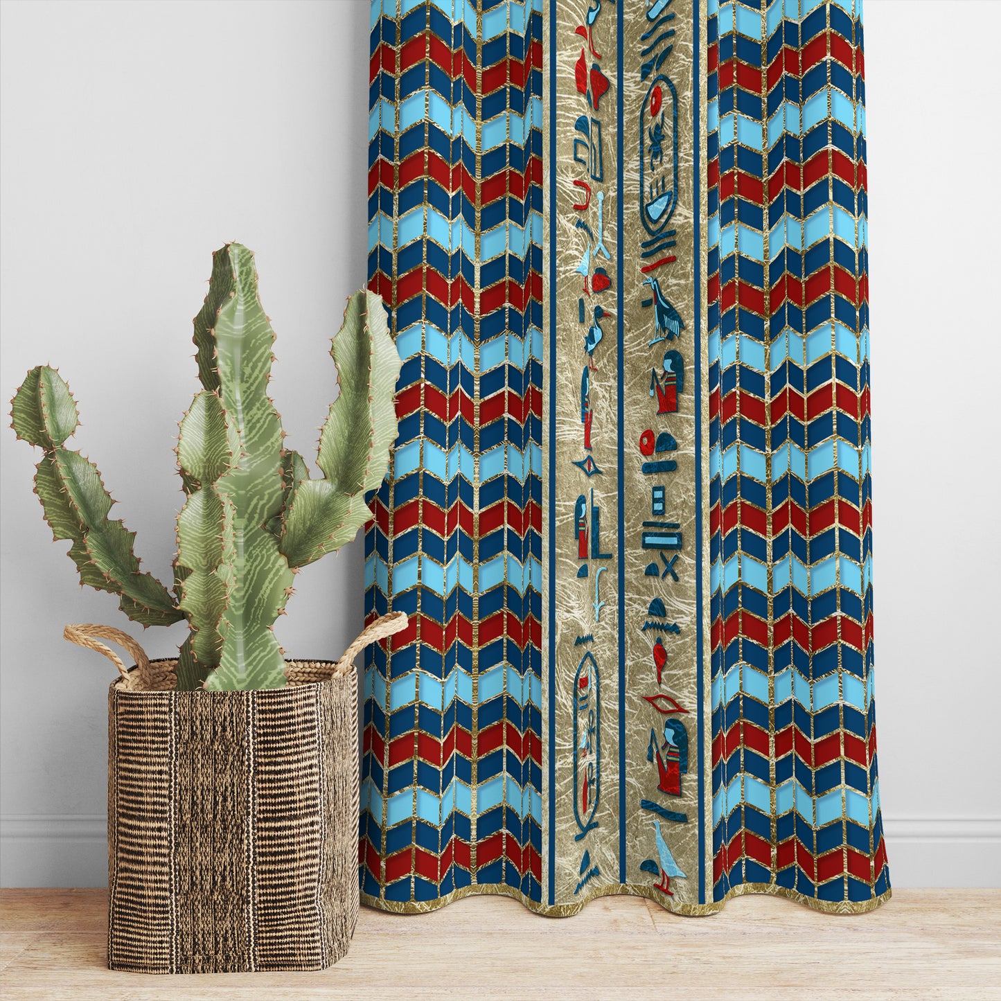 Curtains 2 PCS SET "Tutankhamun" • 20% | 50% | 80% blackout • Egyptian luxury design set