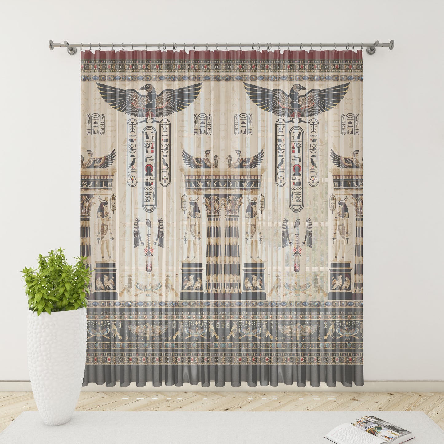 Cortinas SET 2 PIEZAS "Jili" • 20% | 50% | 80% de apagón • conjunto romántico de diseño marino