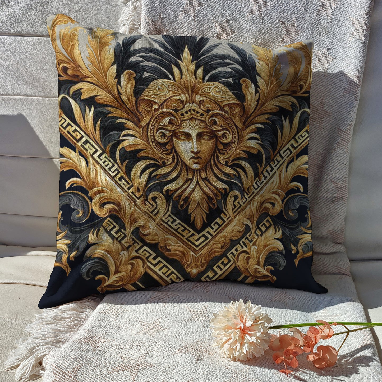 Cojín decorativo diseño original de arte barroco • INSERTO INCLUIDO • Regalo de arte