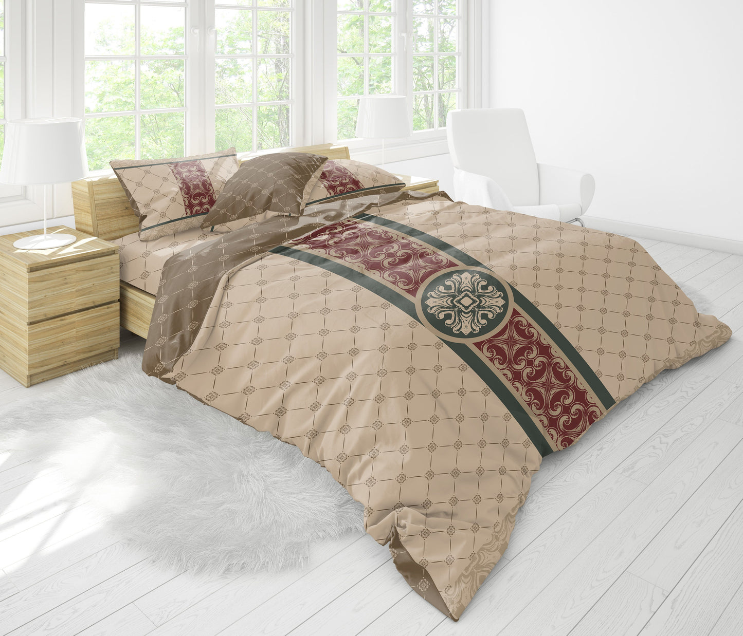 Classical minimalism exclusive design bedding Set from 100% cotton • Personalised and Reversible • Duvet Cover Set • Double Full Queen King