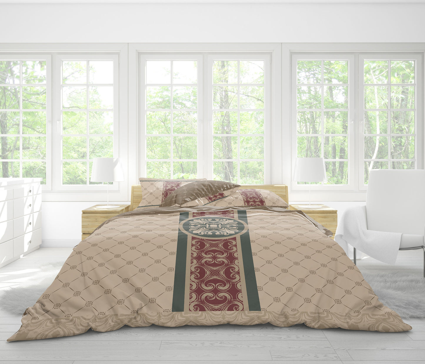 Classical minimalism exclusive design bedding Set from 100% cotton • Personalised and Reversible • Duvet Cover Set • Double Full Queen King