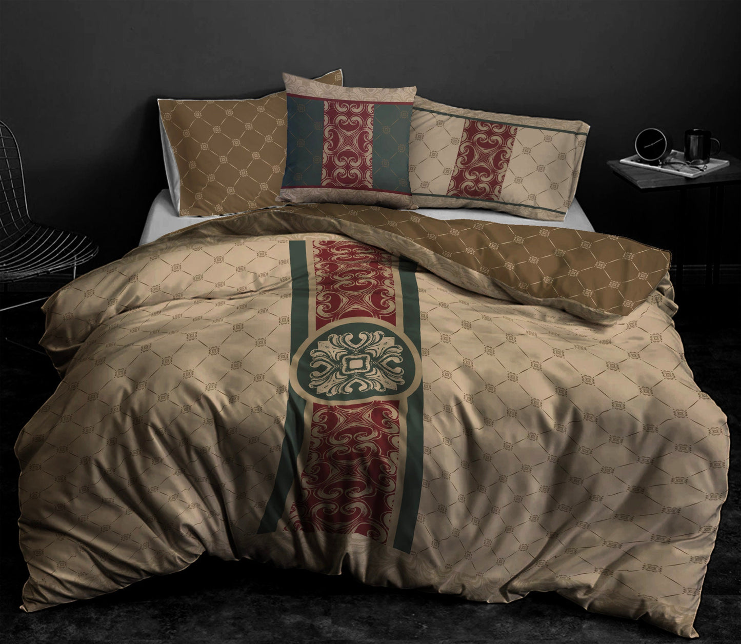 Classical minimalism exclusive design bedding Set from 100% cotton • Personalised and Reversible • Duvet Cover Set • Double Full Queen King