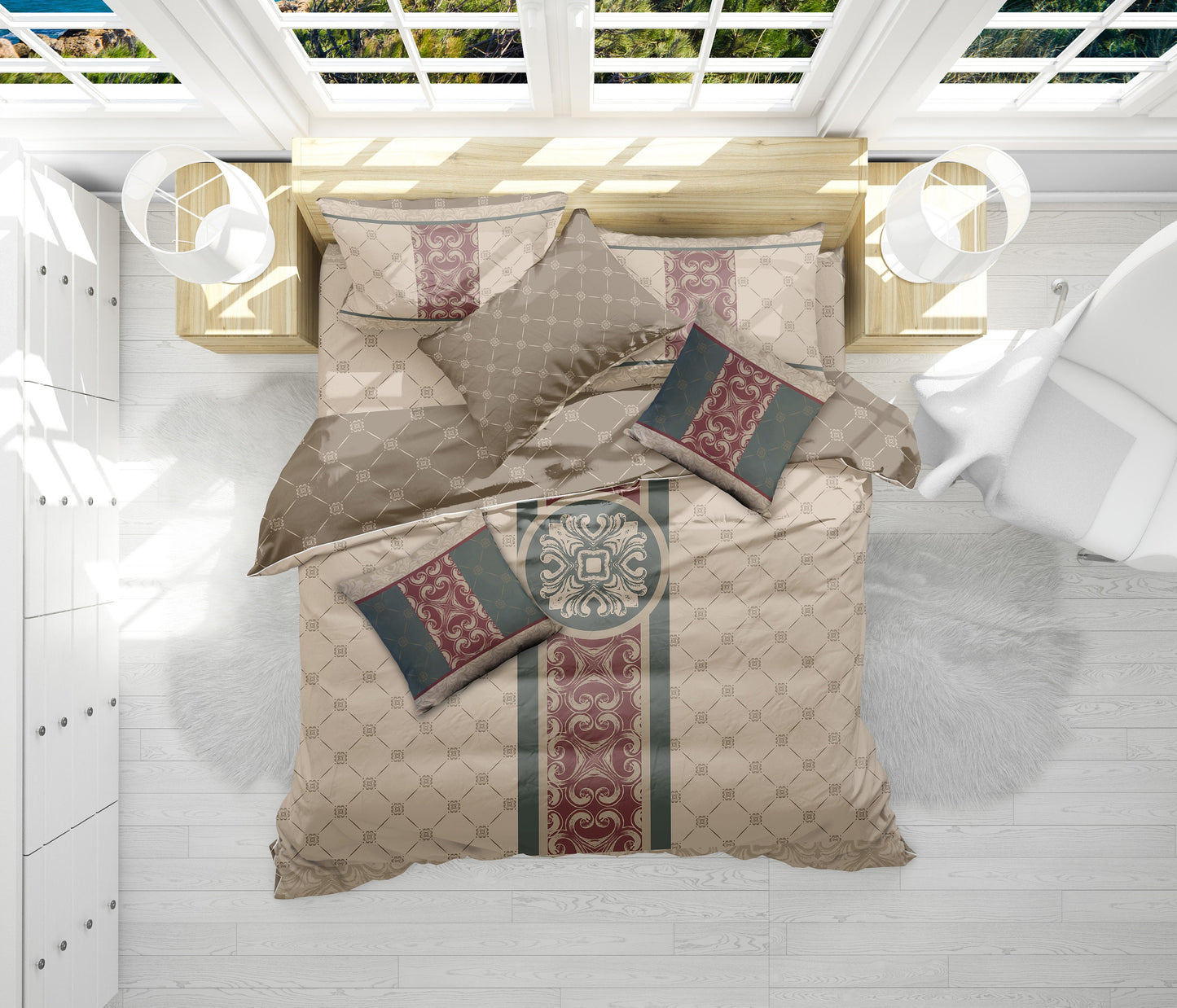 Classical minimalism exclusive design bedding Set from 100% cotton • Personalised and Reversible • Duvet Cover Set • Double Full Queen King