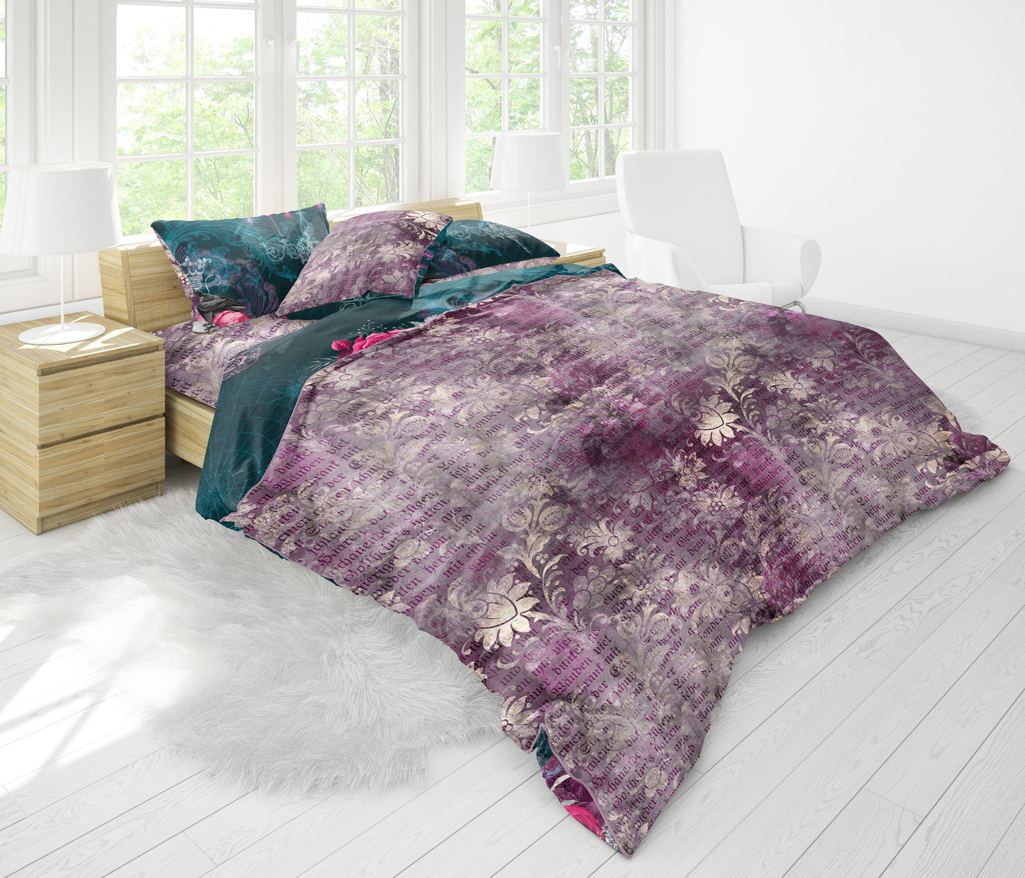 The Skull Gothic original baroque style reversible design Bedding set • EU, USA Queen, King size • 100% cotton