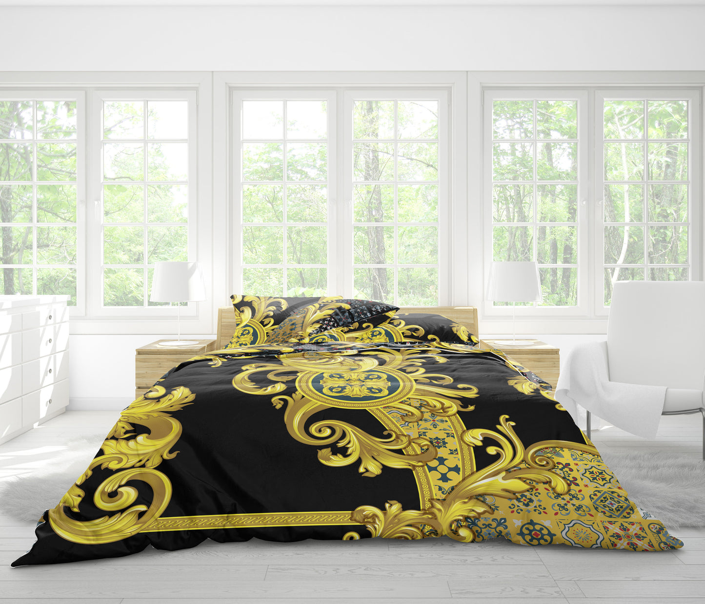 Baroque Eccentric Personalised design Bedding set "Simple chic" • 2 sided printed design • Cotton • microfiber • AU, EU, USA, queen, king