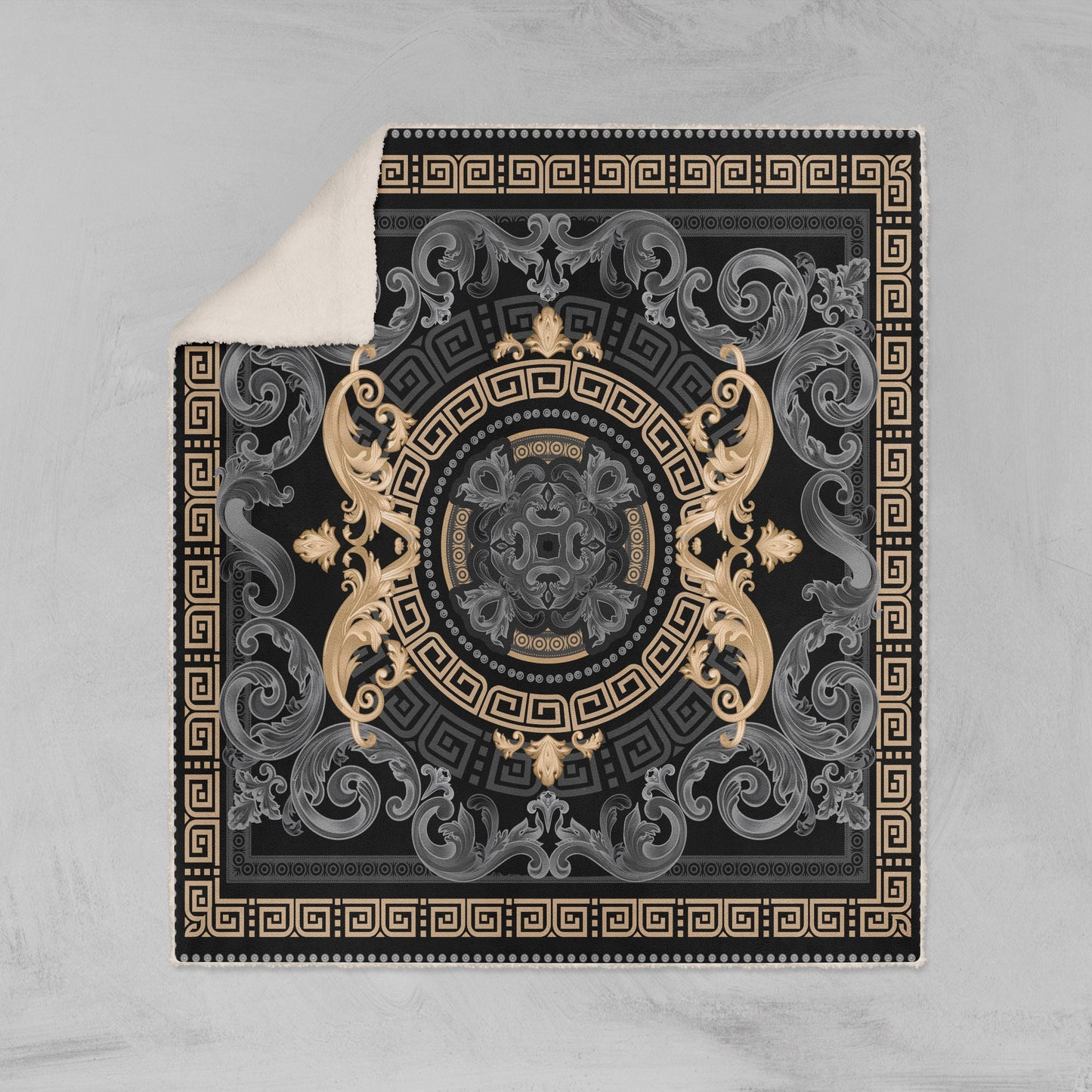 Flannel Blanket "Chocolate" • Romantic baroque design • Bedding • Bedspread • Blankets • Kids • Boys • Girls • Soft • Room • Decor • Gift