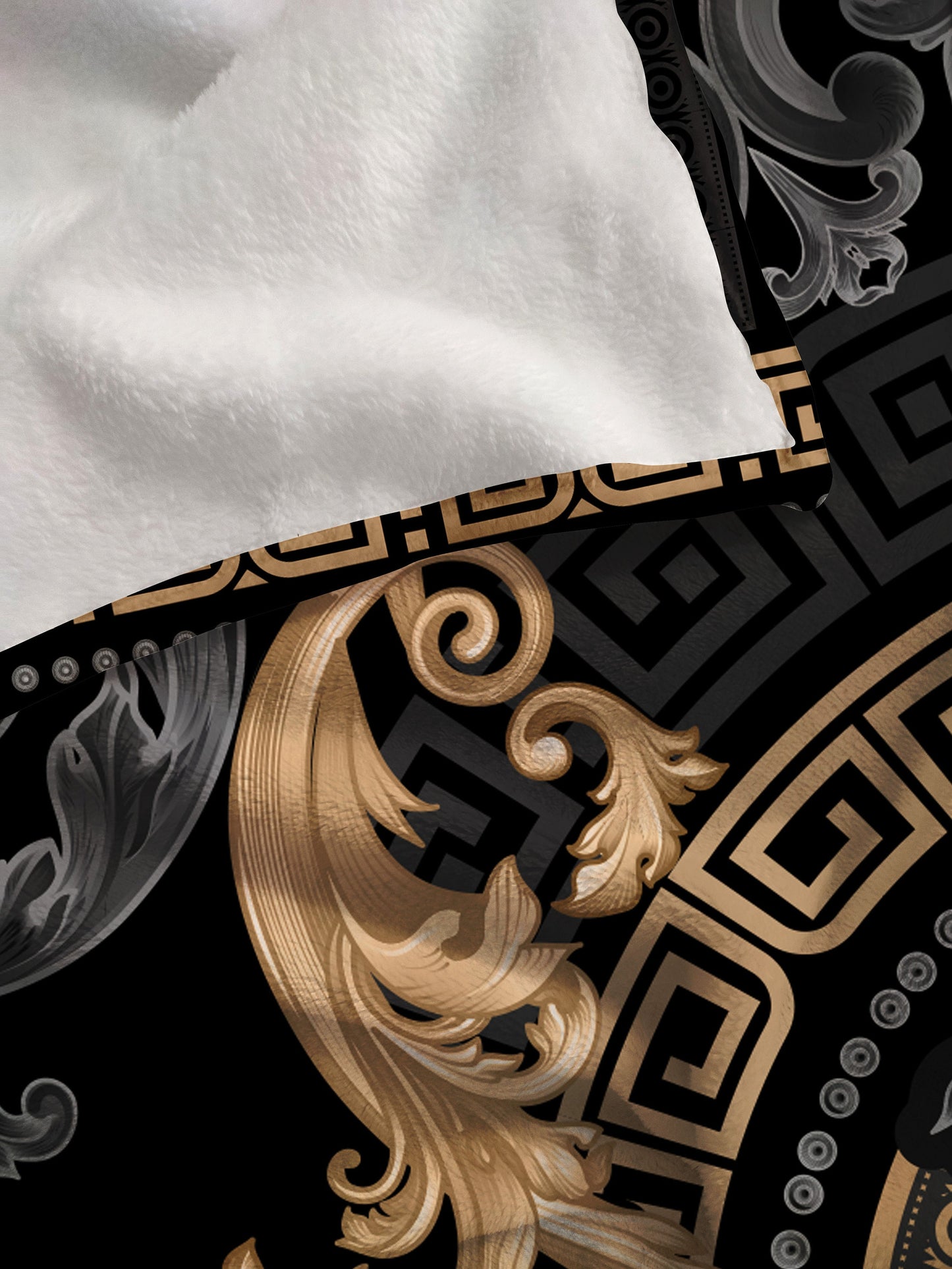 Flannel Blanket "Chocolate" • Romantic baroque design • Bedding • Bedspread • Blankets • Kids • Boys • Girls • Soft • Room • Decor • Gift