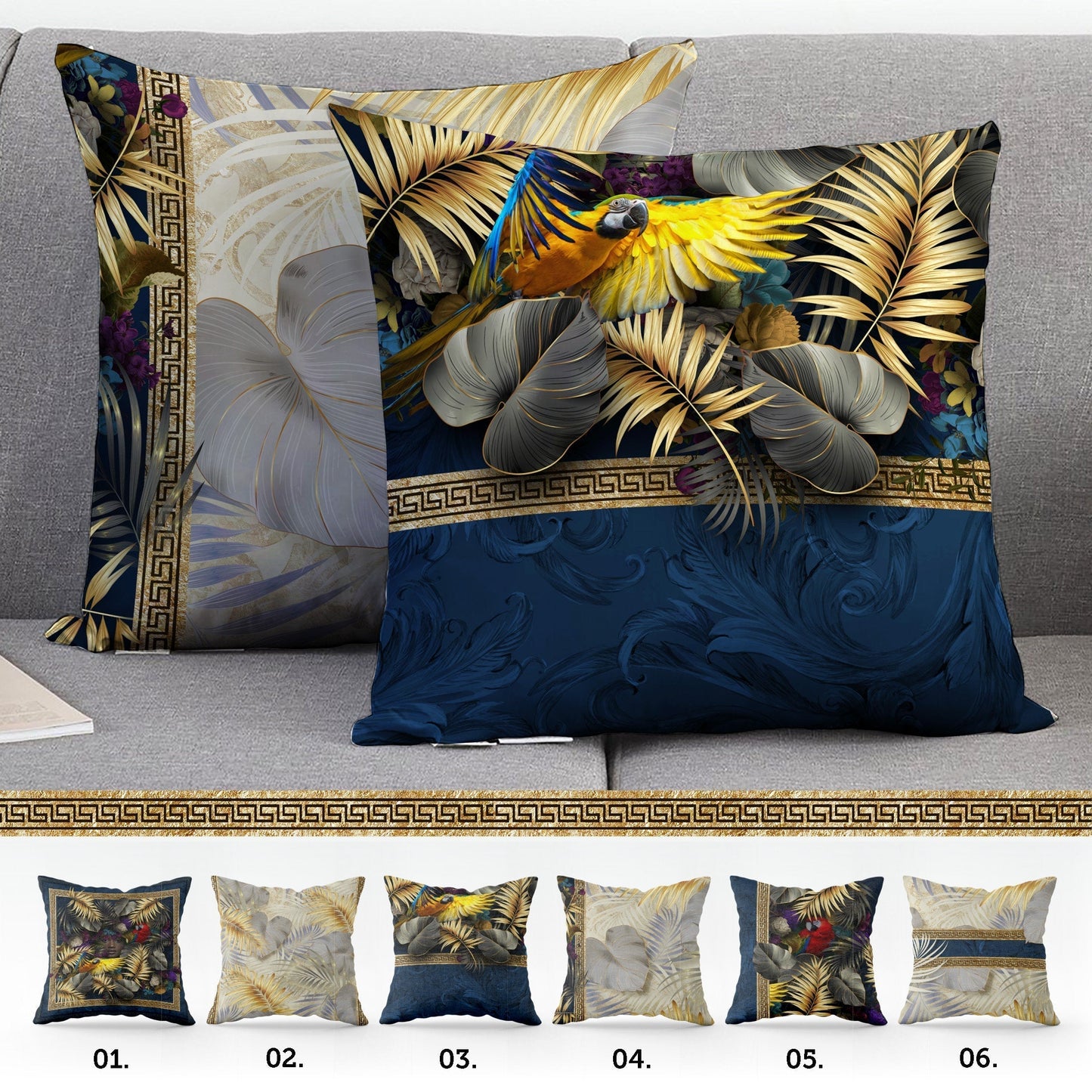 "Africa" cushion covers set • Art Gift • exclusive tropical palm tree night design pillow covers • different sizes