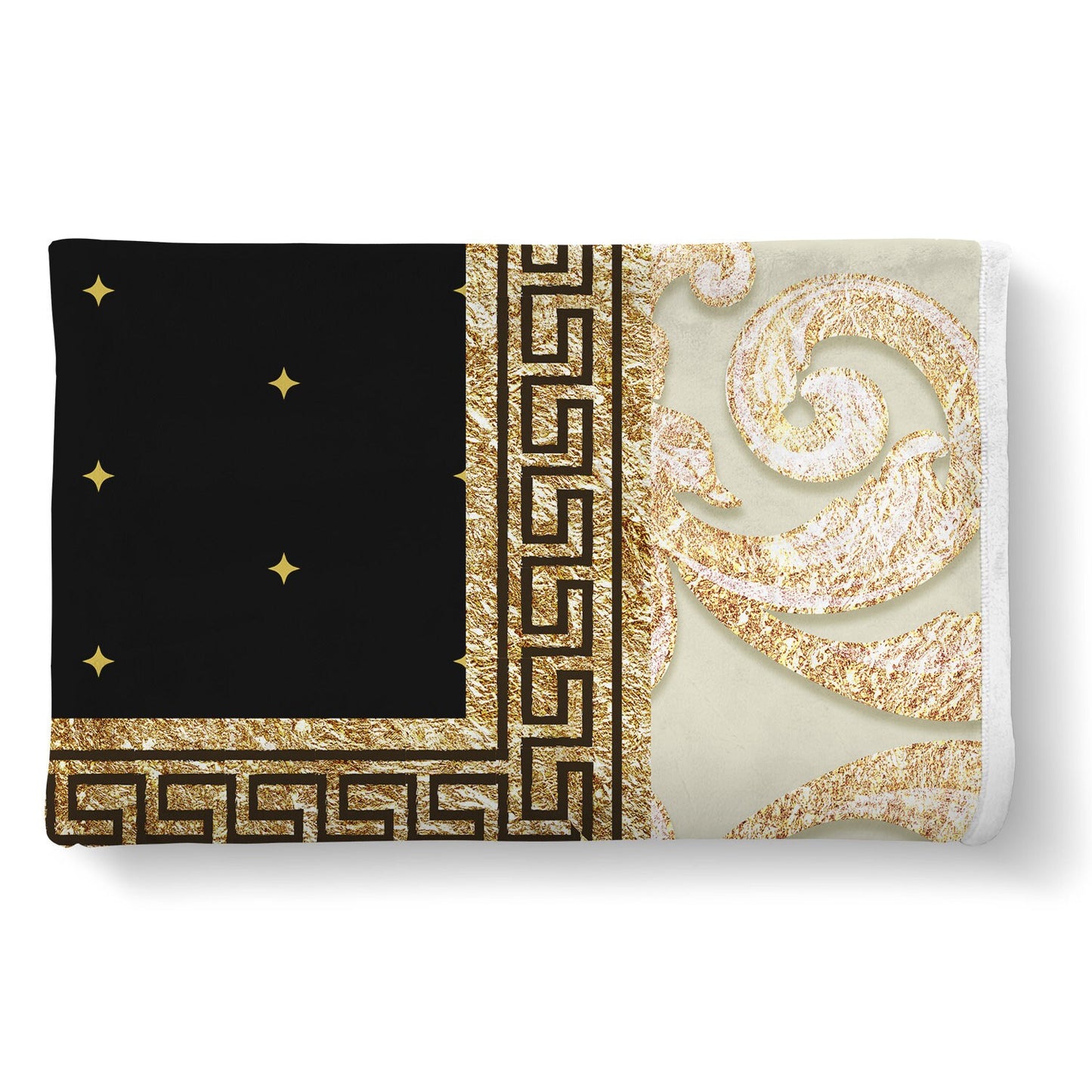 "Romero" Customized Blanket • exclusive retro baroque black-gold design for sofa • Quilt • Bedspread