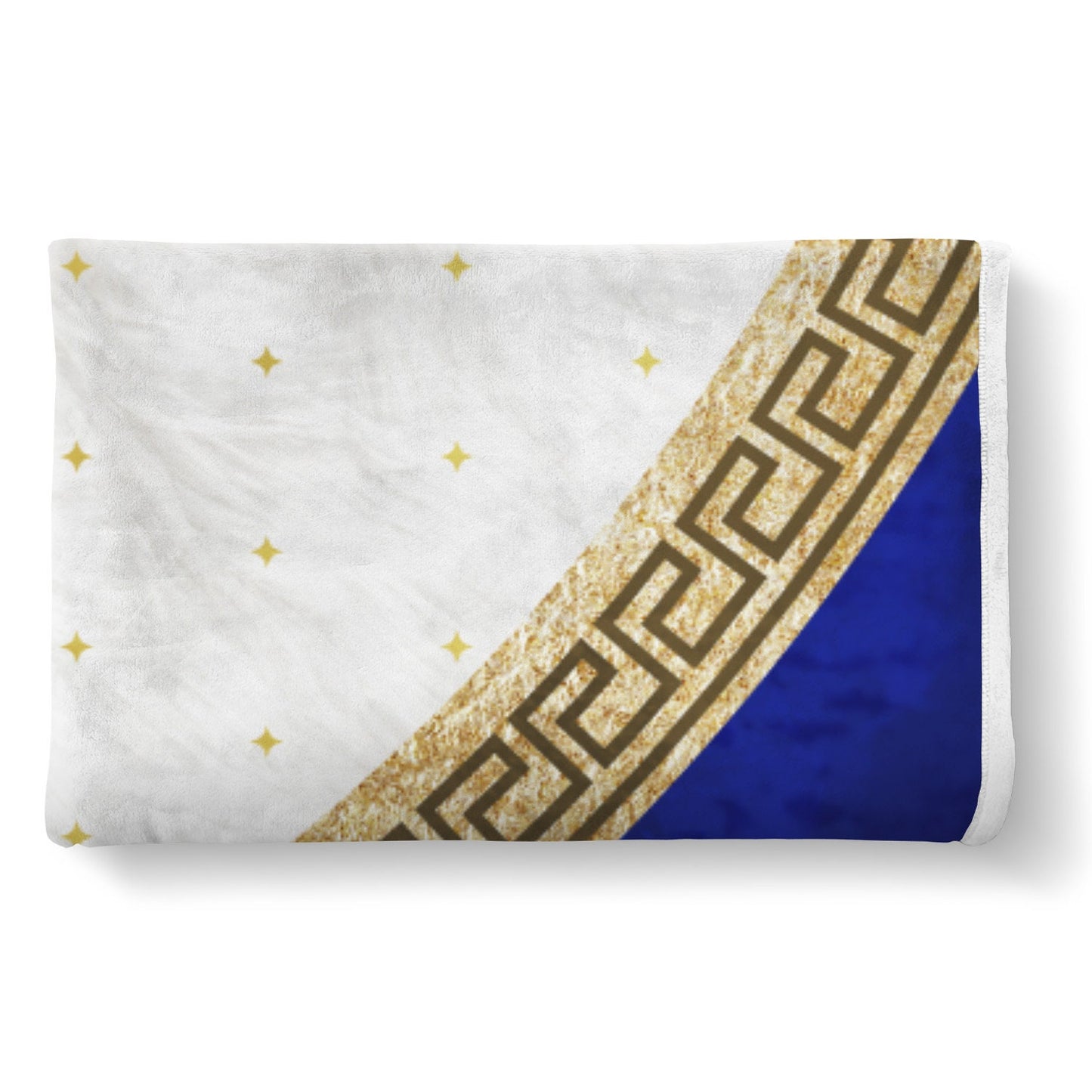 "Noira" Customized exclusive baroque blue-gold retro design Blanket Sofa • Quilt • Bedspread