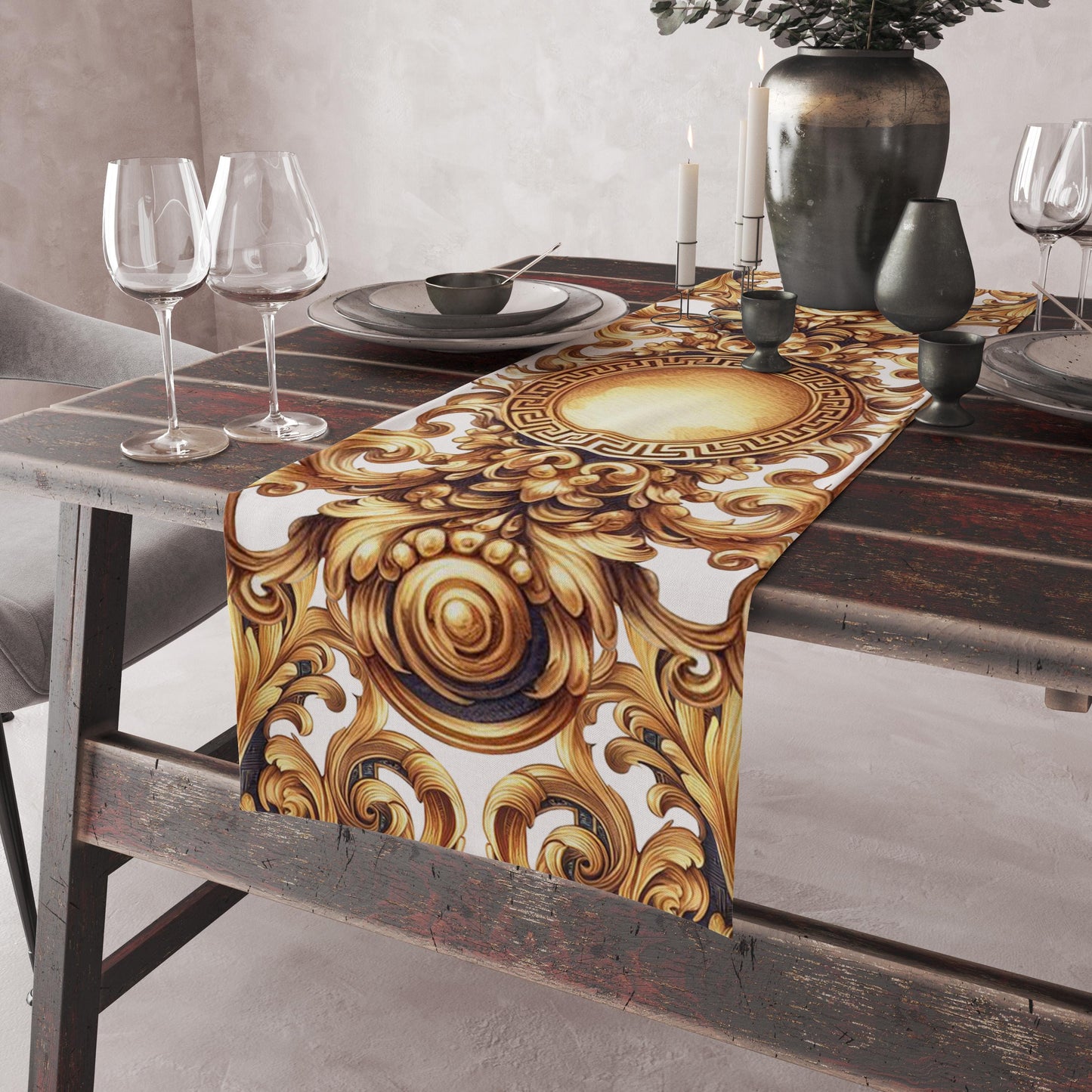 Table runner Baroque Exclusive customized style design "LUISA" • Your logo