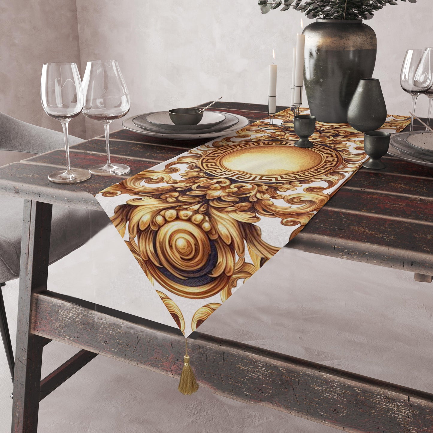 Table runner Baroque Exclusive customized style design "LUISA" • Your logo