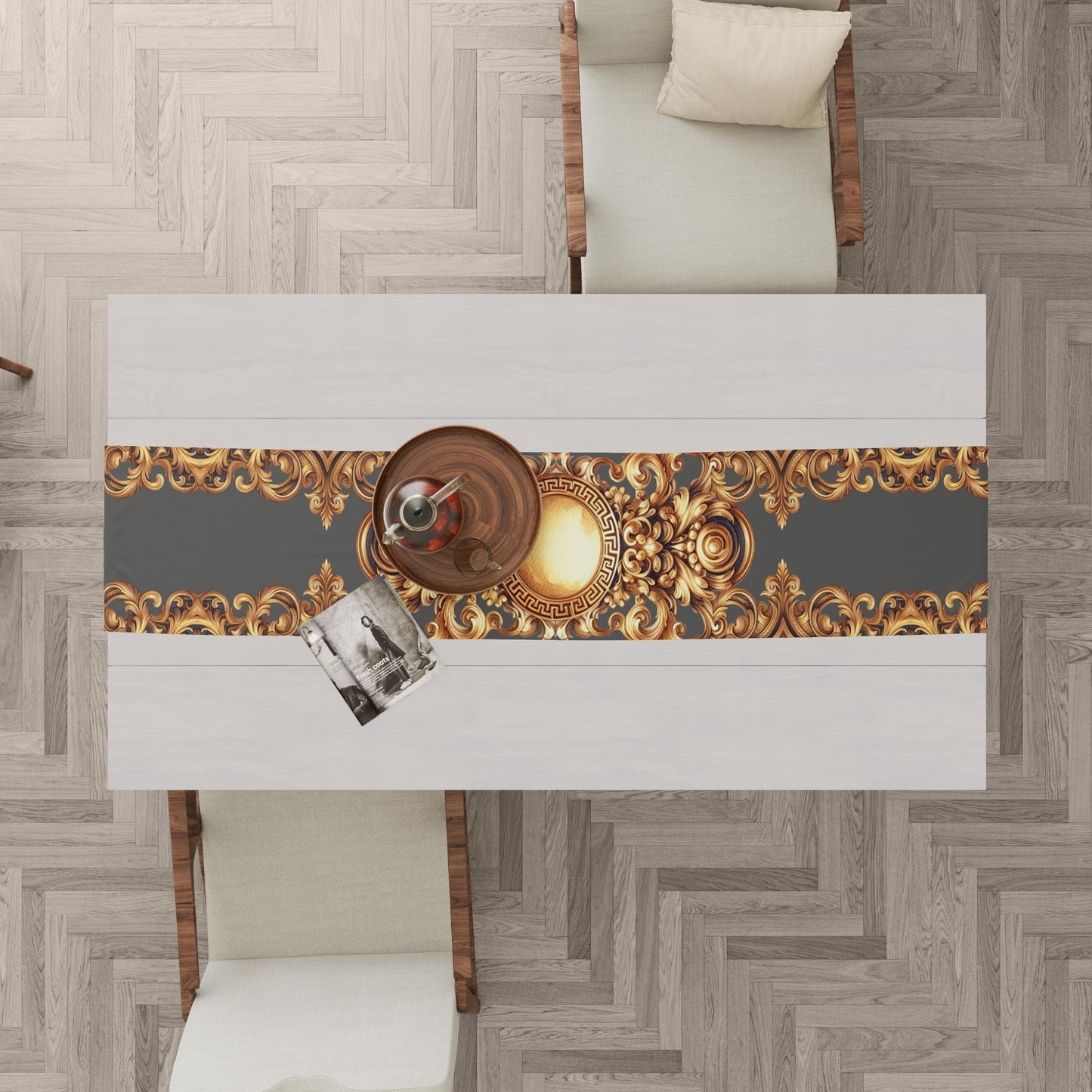 Table runner Baroque Exclusive customized style design "LUISA" • Your logo