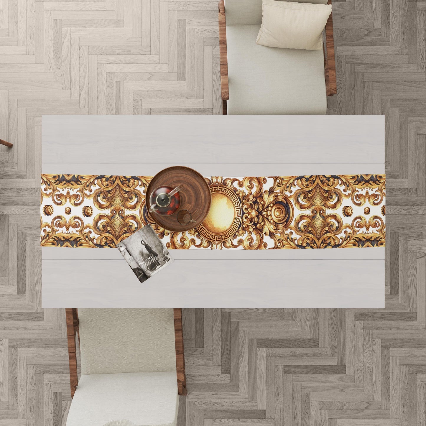Table runner Baroque Exclusive customized style design "LUISA" • Your logo