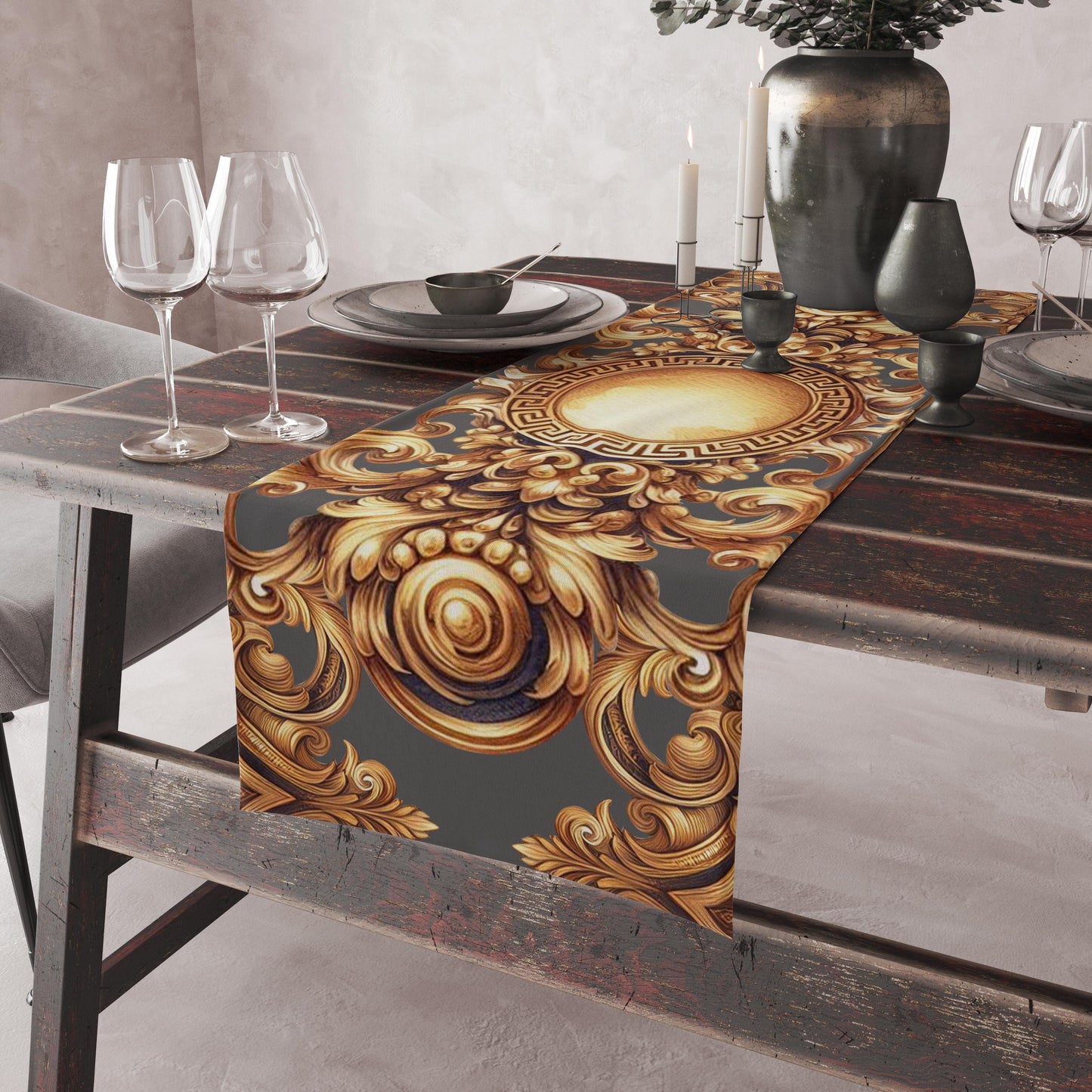Table runner Baroque Exclusive customized style design "LUISA" • Your logo