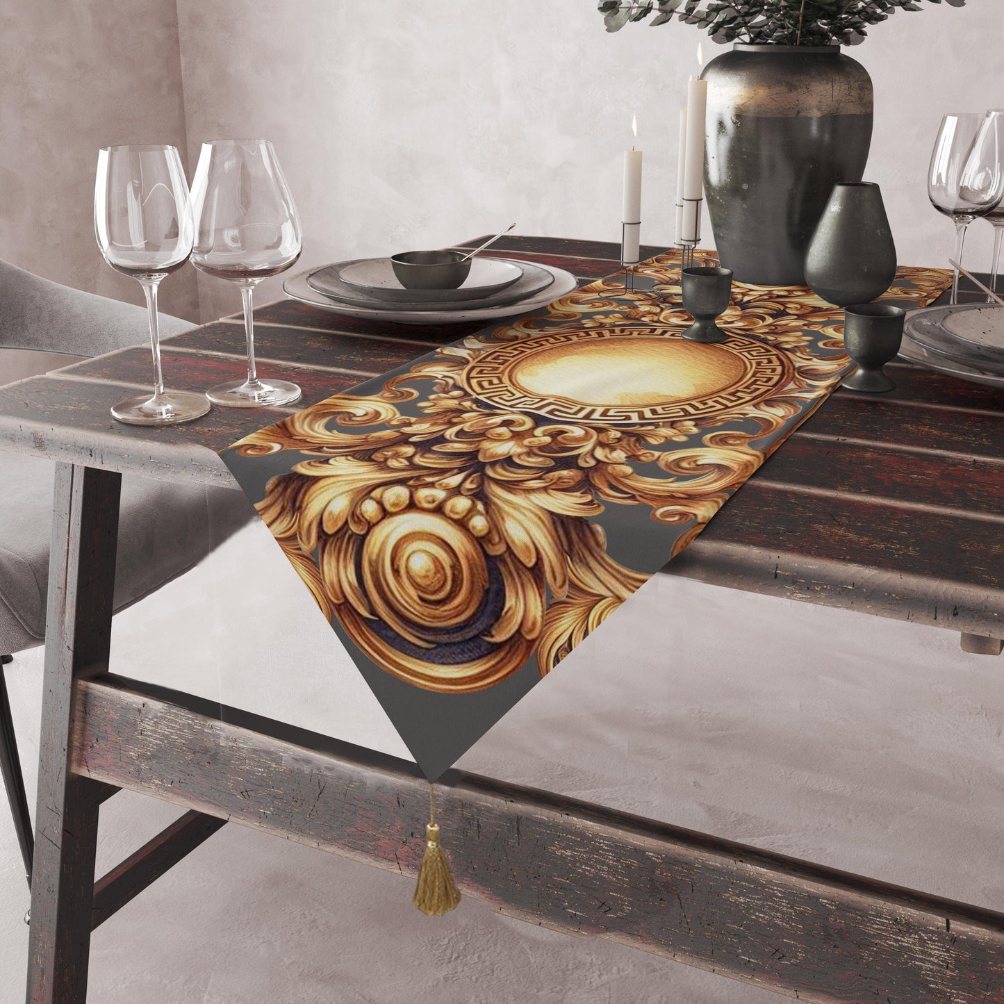 Table runner Baroque Exclusive customized style design "LUISA" • Your logo