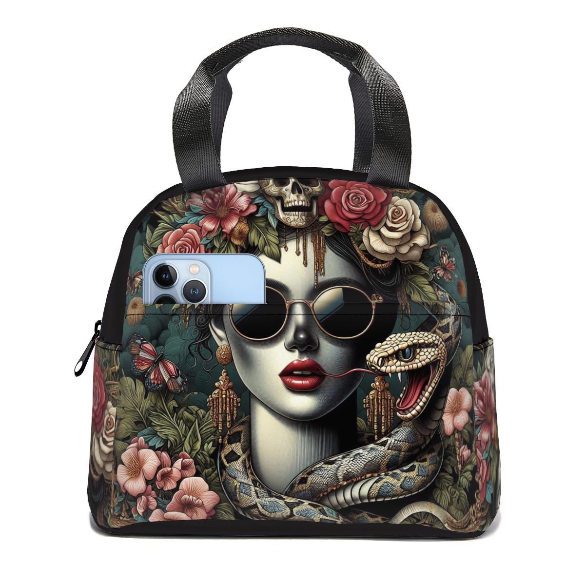 Custom Makeup Bag Lunch Bag Personalized Tote Bag Mystery Bag Whimsigoth Decor Dark Art Personalized Gifts