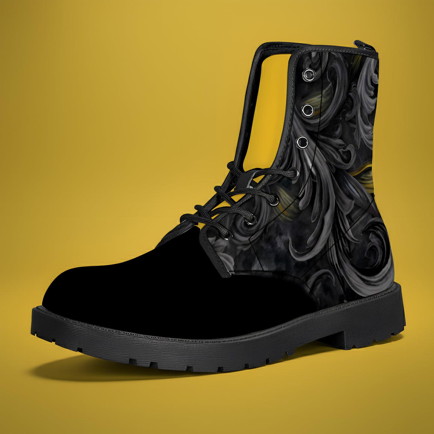 Golden Iris Noir — Luxury Seamless Pattern for Wallpaper, Textile & Apparel | Hand-painted Premium Design