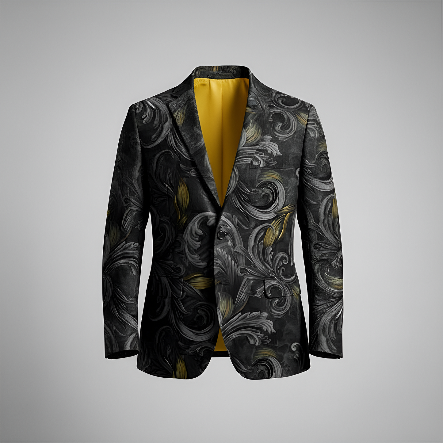 Golden Iris Noir — Luxury Seamless Pattern for Wallpaper, Textile & Apparel | Hand-painted Premium Design