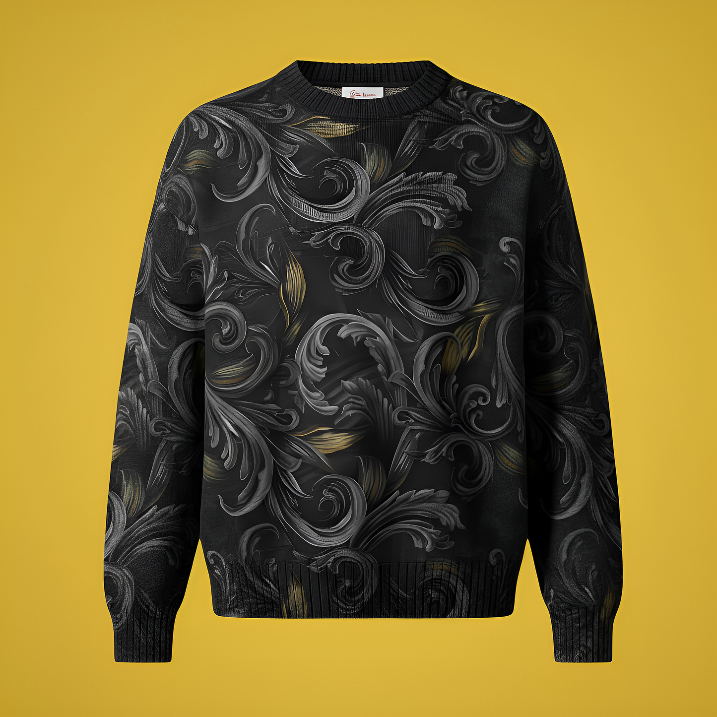 Golden Iris Noir — Luxury Seamless Pattern for Wallpaper, Textile & Apparel | Hand-painted Premium Design