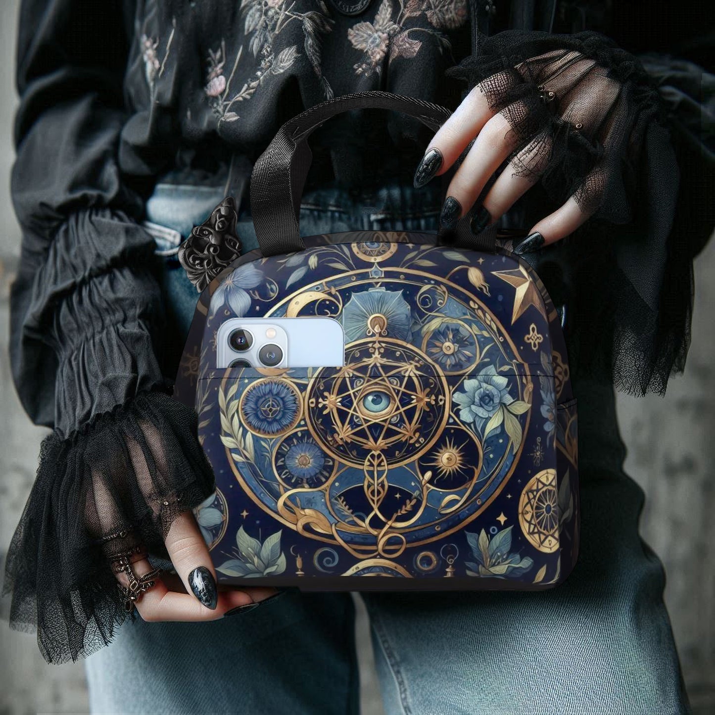 Custom Makeup Bag Lunch Bag Personalized Tote Bag Mystery Bag Whimsigoth Decor Dark Art Personalized Gifts