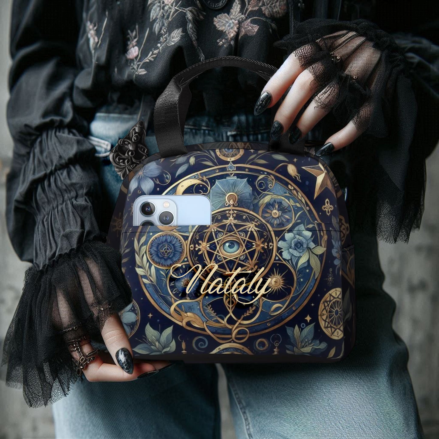 Custom Makeup Bag Lunch Bag Personalized Tote Bag Mystery Bag Whimsigoth Decor Dark Art Personalized Gifts