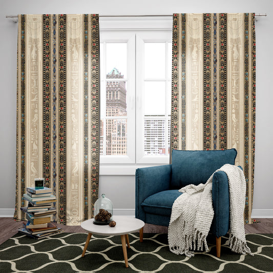 Cortinas SET 2 PIEZAS "Jili" • 20% | 50% | 80% de apagón • conjunto romántico de diseño marino
