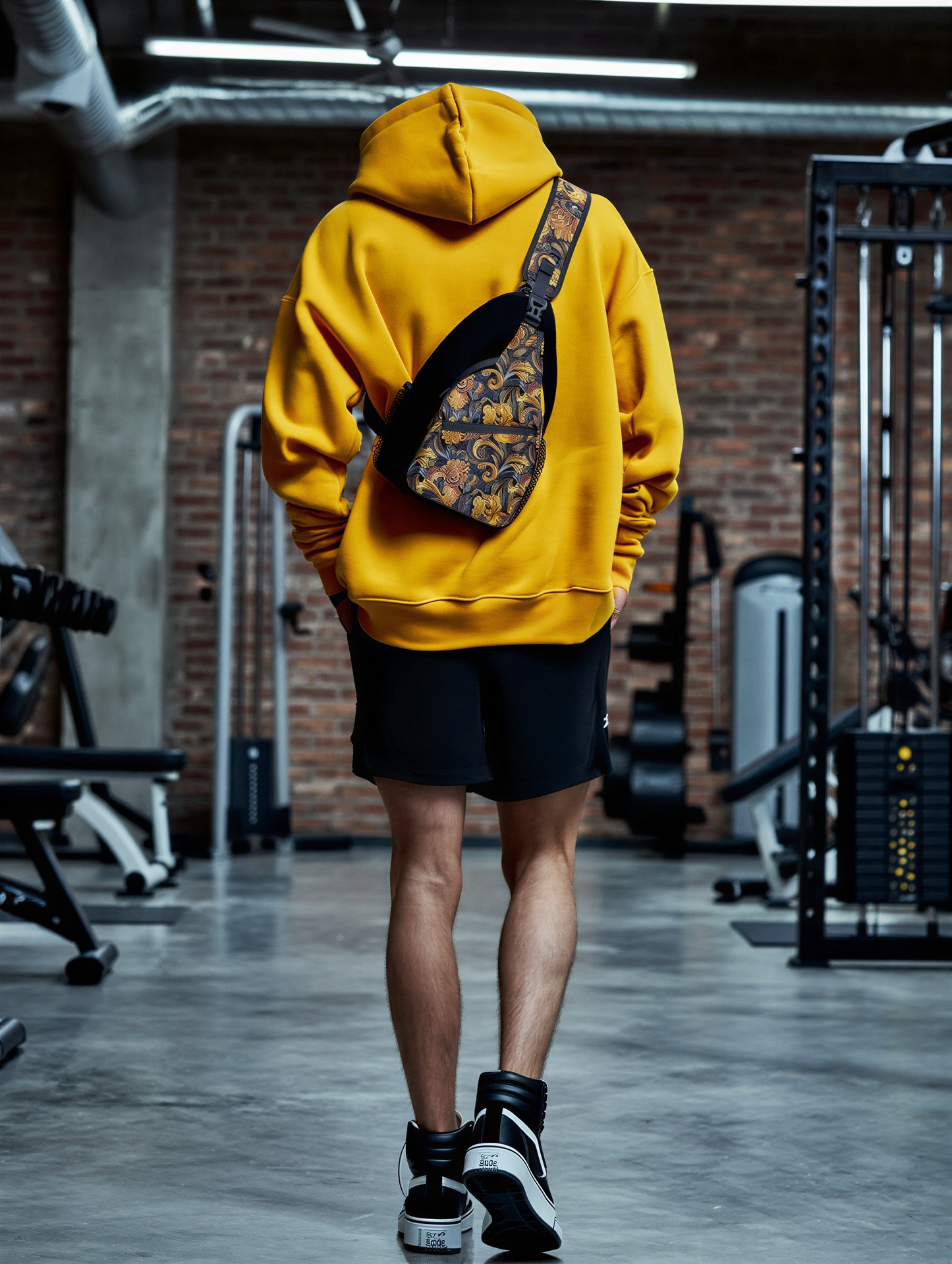 Golden Iris Luxury Pattern Sling Bag - Stylish Unisex Cross-body for Everyday & Travel