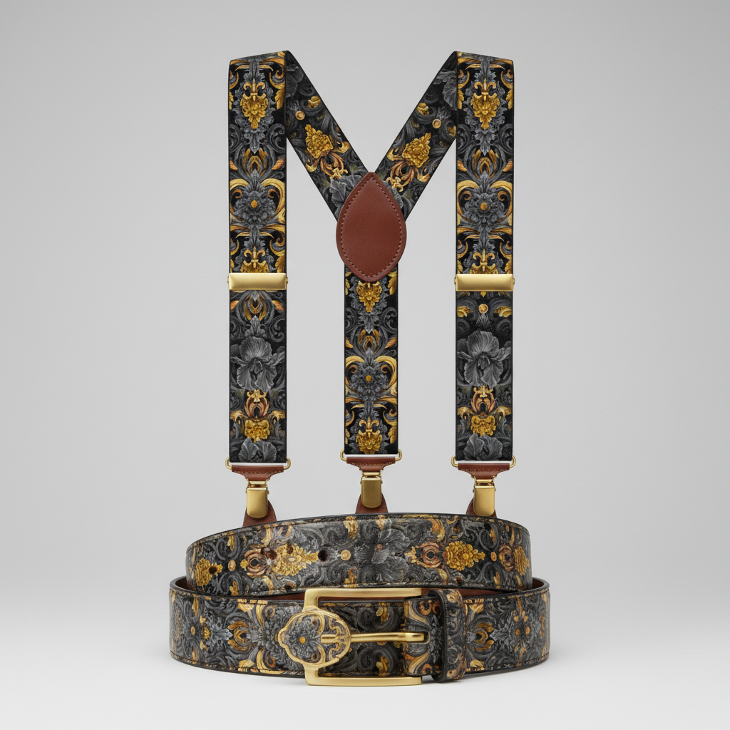 Golden Iris Damask — Luxury Seamless Pattern for Wallpaper, Textile & Apparel | Hand-painted Premium Design