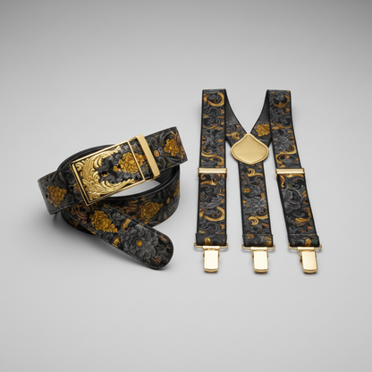 Golden Iris Damask — Luxury Seamless Pattern for Wallpaper, Textile & Apparel | Hand-painted Premium Design