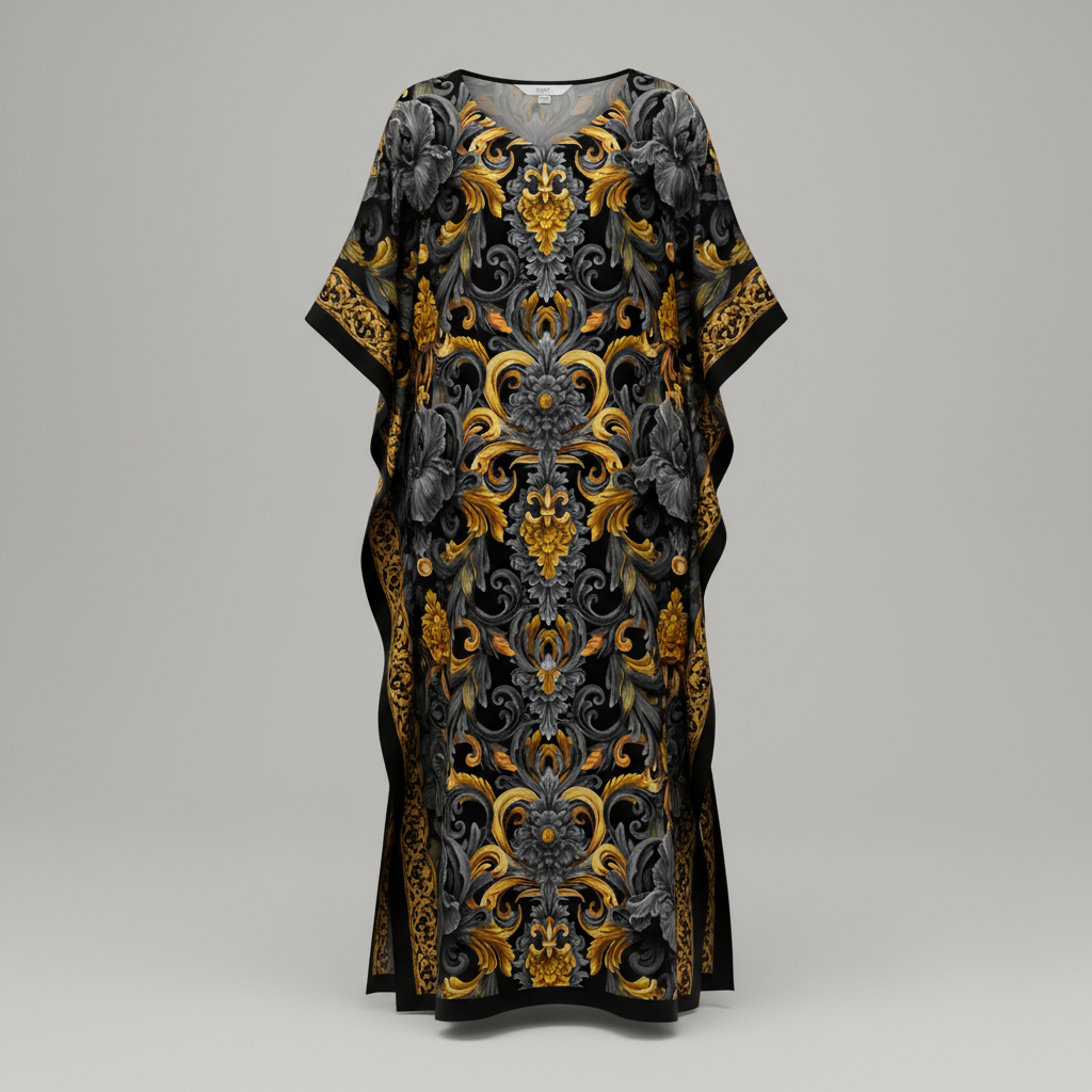 Golden Iris Damask — Luxury Seamless Pattern for Wallpaper, Textile & Apparel | Hand-painted Premium Design