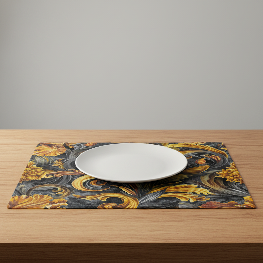 Golden Iris — Luxury Seamless Pattern for Wallpaper, Textile & Apparel | Hand-painted Premium Design