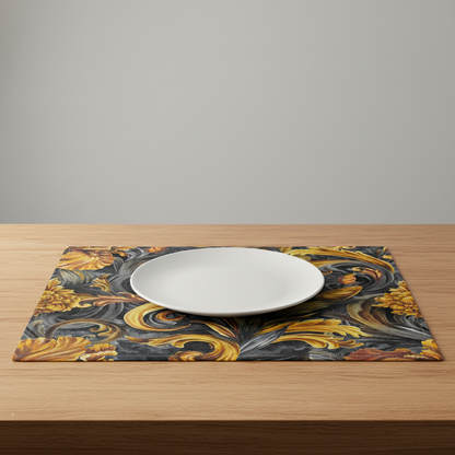 Golden Iris — Luxury Seamless Pattern for Wallpaper, Textile & Apparel | Hand-painted Premium Design