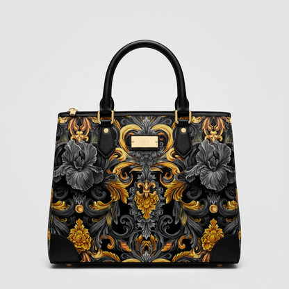 Golden Iris Damask — Luxury Seamless Pattern for Wallpaper, Textile & Apparel | Hand-painted Premium Design