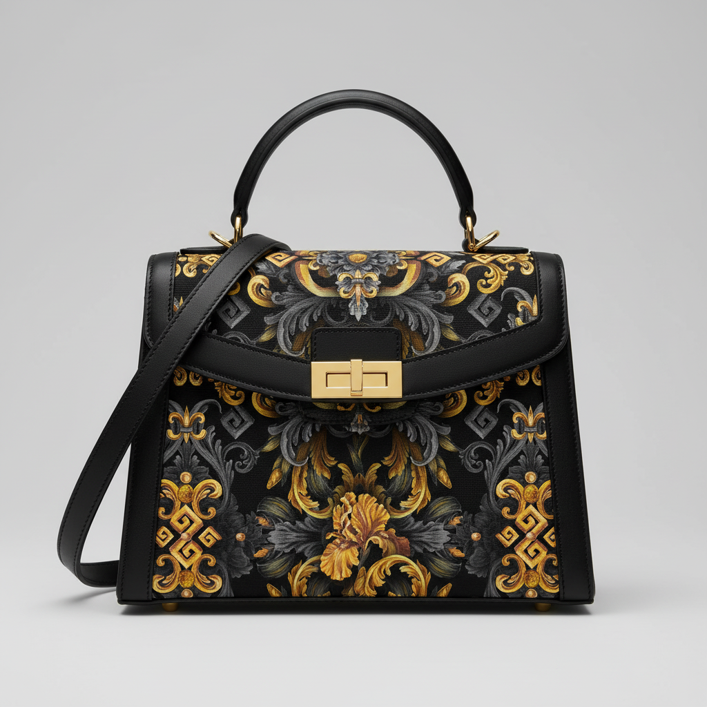 Golden Iris Elegy — Luxury Seamless Pattern for Wallpaper, Textile & Apparel | Hand-painted Premium Design