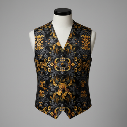 Golden Iris Elegy — Luxury Seamless Pattern for Wallpaper, Textile & Apparel | Hand-painted Premium Design