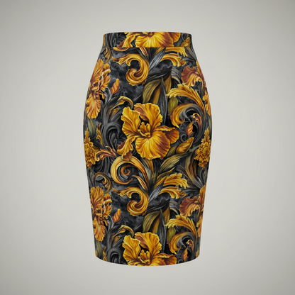 Golden Iris — Luxury Seamless Pattern for Wallpaper, Textile & Apparel | Hand-painted Premium Design