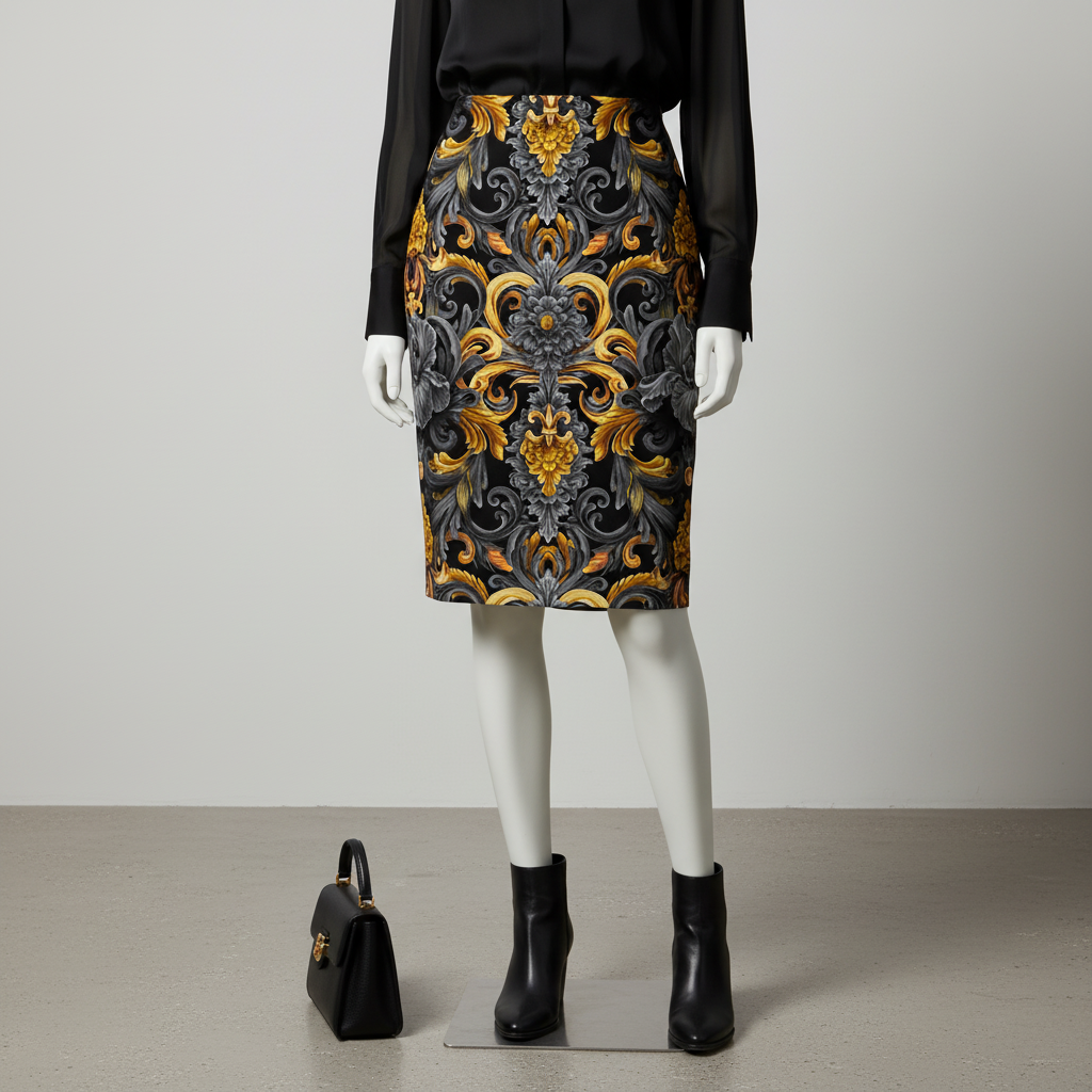 Golden Iris Damask — Luxury Seamless Pattern for Wallpaper, Textile & Apparel | Hand-painted Premium Design