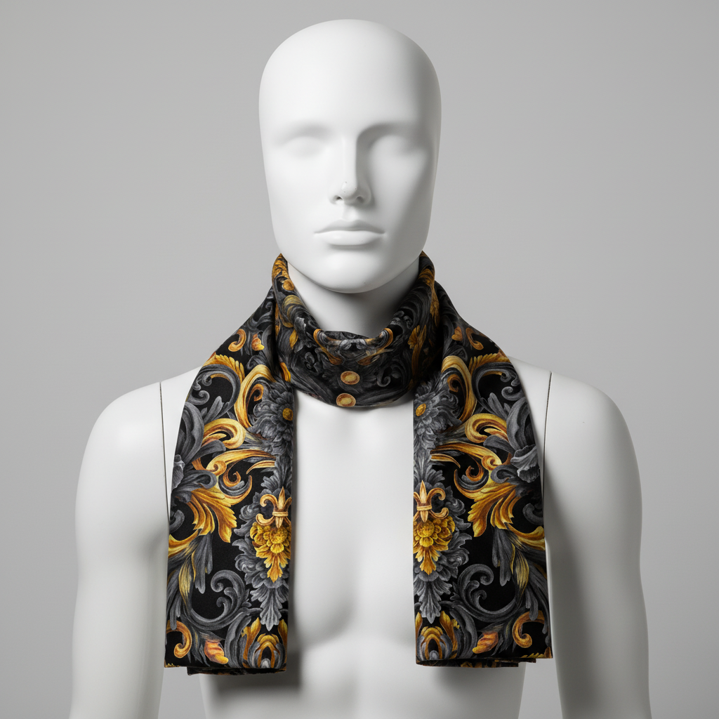 Golden Iris Damask — Luxury Seamless Pattern for Wallpaper, Textile & Apparel | Hand-painted Premium Design