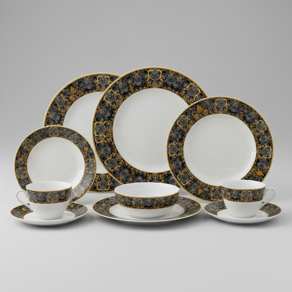 Golden Iris Damask — Luxury Seamless Pattern for Wallpaper, Textile & Apparel | Hand-painted Premium Design