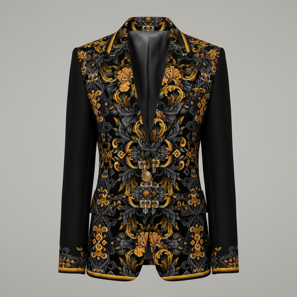 Golden Iris Elegy — Luxury Seamless Pattern for Wallpaper, Textile & Apparel | Hand-painted Premium Design