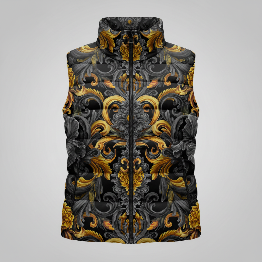 Golden Iris Damask — Luxury Seamless Pattern for Wallpaper, Textile & Apparel | Hand-painted Premium Design