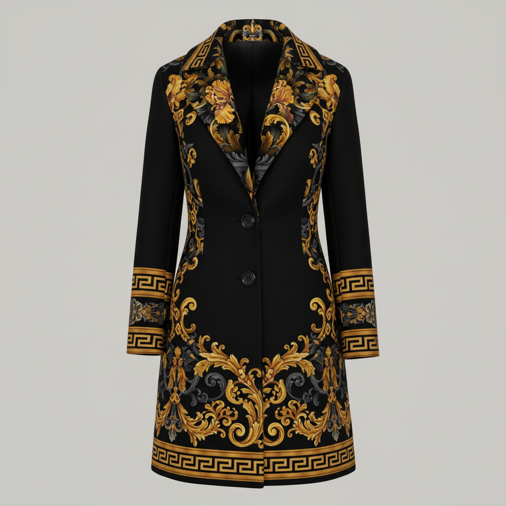 Golden Iris Elegy — Luxury Seamless Pattern for Wallpaper, Textile & Apparel | Hand-painted Premium Design