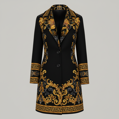 Golden Iris Elegy — Luxury Seamless Pattern for Wallpaper, Textile & Apparel | Hand-painted Premium Design