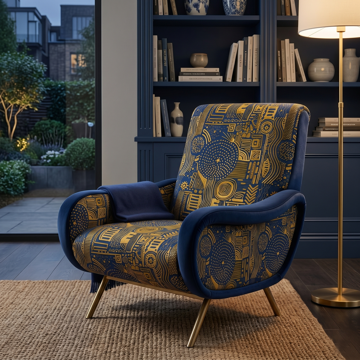 Iris Noir Dorado — Patrón de lujo sin costuras para papel tapiz, textiles y prendas de vestir | Diseño premium pintado a mano